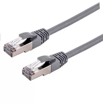 C-TECH Patchcord Cat6a, S/FTP, grau, 1m