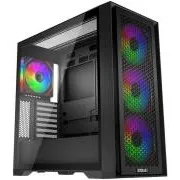 EVOLVEO Rhino, eATX/ATX-Gehäuse, 4 × 120-mm-ARGB-Lüfter, Seitenwand aus gehärtetem Glas   Frontblende mit Gitter