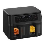 Salente DoubleAir, Dual-Heißluftfritteuse, 11 l, schwarz
