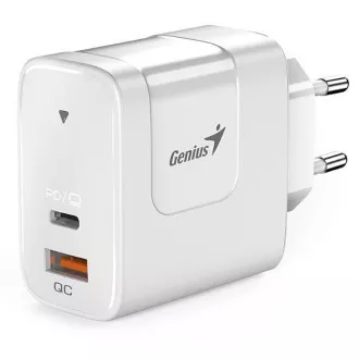Genius PD-65AC, Stromadapter, Universal, 65W, 1× USB-C, 1× USB, PD 3.0, QC 3.0, Weiß Genius PD-65AC, Stromadapter, Universal, 65W, 1× USB-C, 1× USB, PD 3.0, QC 3.0, Weiß