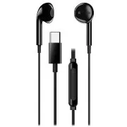 Genius HS-M365 schwarz, Headset, kabelgebunden, In-Ear, Mikrofon, Lautstärkeregler, USB-C, schwarz