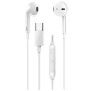 Genius HS-M365 weiß, Headset, kabelgebunden, In-Ear, Mikrofon, Lautstärkeregler, USB-C, weiß