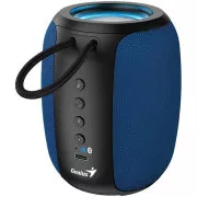 Genius SP-915BT Lautsprecher, kabellos, Bluetooth, 5 W, LED-Hintergrundbeleuchtung, USB-C, bis zu 6 Stunden Akkulaufzeit, Mikrofon, Copilot-Unterstützung, blau-schwarz