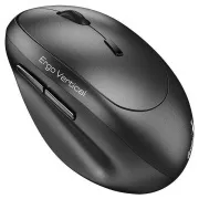 Genius Ergo 8350S, Maus, kabellos, optisch, vertikal, 2400DPI, 6 Tasten, geräuschlos, Copilot, 2.4GHz, Bluetooth 5.3, grau