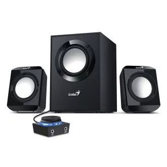 Genius SW-2.1 300 Ver. II , Lautsprecher, 2.1, 10W, Steuermodul, 2×3.5mm Klinke, schwarz