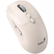 Genius NX-8080S BT Maus, kabellos, optisch, 1600DPI, 7 Tasten, geräuschlos, Copilot, 2.4GHz, Bluetooth 5.3, beige