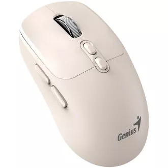 Genius NX-8080S BT Maus, kabellos, optisch, 1600DPI, 7 Tasten, geräuschlos, Copilot, 2.4GHz, Bluetooth 5.3, beige