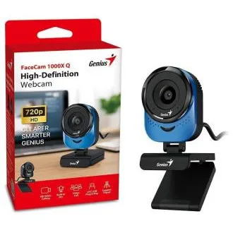 Genius FaceCam 1000X Q, Webcam, HD 720p, Mikrofon, USB 2.0, blau Genius FaceCam 1000X Q, Webcam, HD 720p, Mikrofon, USB 2.0, blau