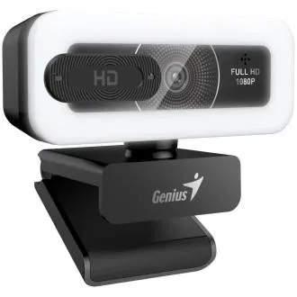 Genius FaceCam Light Webcam, Full HD 1080p, LED-Beleuchtung, integriertes Mikrofon, Sichtschutz, USB/C, schwarz Genius FaceCam Light Webcam, Full HD 1080p, LED-Beleuchtung, integriertes Mikrofon, Sichtschutz, USB/C, schwarz
