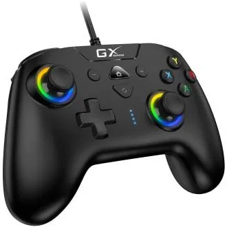 Genius GX Gaming GX-23UV, Gamepad, kabelgebunden, Dual-Vibration, für PC, Switch, Switch Lite, PS4, PS3, Android, USB, schwarz