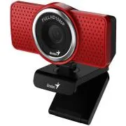 Genius ECam 8000, Webcam, Full HD 1080p, Mikrofon, USB-C, USB-A, rot