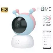 iGET HOME Camera CS2 Baby - drahtloses 2K Kamera-Babyphone, 2 Abdeckungen im Paket, Schreierkennung