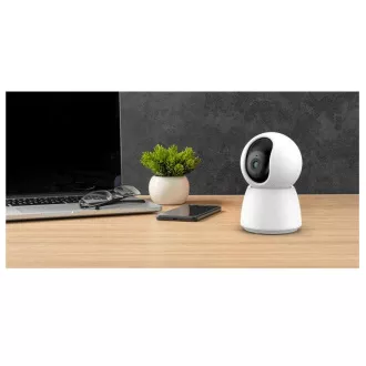 iGET HOME Camera CS4 Weiß - kabellose 2K-Kamera für Innenräume, automatische Verfolgung, LAN-Anschluss, Ton