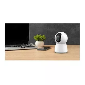 iGET HOME Camera CS4 Weiß - kabellose 2K-Kamera für Innenräume, automatische Verfolgung, LAN-Anschluss, Ton