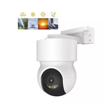 iGET HOME Camera CS8 Weiß - Kabellose 2K-Außenkamera, automatische Verfolgung, IP65-Schutz, Ton