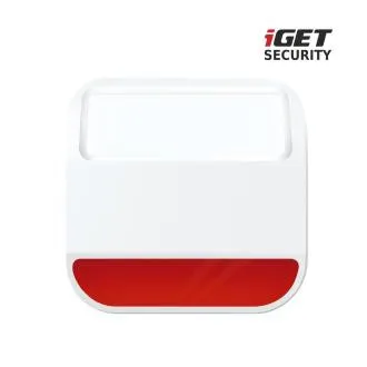 iGET SECURITY MP11 – Drahtlose Außensirene für die Alarmanlage iGET SECURITY M6, Stromversorgung über Batterien oder Netzteil