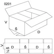Klappenbox, Größe 1, FEVCO 0201, 220 x 80 x 160 mm