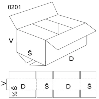 Klappenbox, Größe 5, FEVCO 0201, 600 x 350 x 150 mm