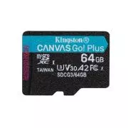 KINGSTON 64GB microSDXC Canvas Go Plus Gen4 200MB/s A2 U3 V30 Karte ohne Adapter