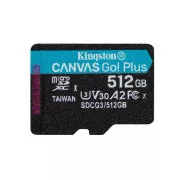KINGSTON 512GB microSDXC Canvas Go Plus Gen4 200MB/s A2 U3 V30 Karte ohne Adapter