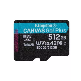 KINGSTON 512GB microSDXC Canvas Go Plus Gen4 200MB/s A2 U3 V30 Karte ohne Adapter