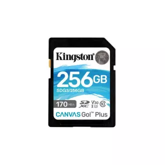 KINGSTON 256GB SDXC Canvas Go Plus Gen4 200MB/s C10 UHS-I U3 V30