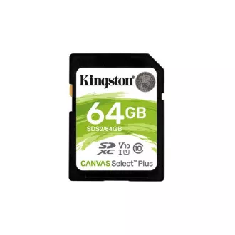 KINGSTON 64GB SDXC CANVAS Plus Class10 UHS-I 100MB/s Lesen Flash-Karte Gen3