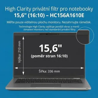 Kensington High Clarity Sichtschutzfilter für Notebooks, 15,6 Zoll, 16:10