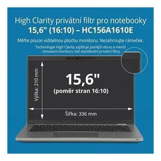 Kensington High Clarity Sichtschutzfilter für Notebooks, 15,6 Zoll, 16:10