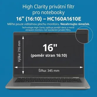 Kensington High Clarity Privatfilter für Laptop 16'' 16:10