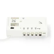 Nedis SAMP42244WT – CATV-Antennenverstärker | Verstärkung: 20 dB | 47 – 694 MHz | Anzahl der Ausgänge: 4 | Verstärkungsregelung | Weiß