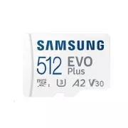 Samsung EVO Plus/Micro SDXC/512GB/160MBps/UHS-I U3/Klasse 10/  Adapter