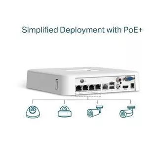 TP-LINK VIGI NVR1104H-4P 4 Kanäle, 4x Lan mit PoE, 2x USB