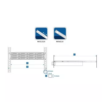Synology Schienen-Kits Fest, RKM114