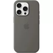 iPhone 16 Pro Silikonhülle mit MS - Stone Gray