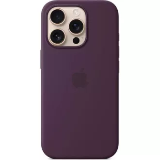 iPhone 16 Pro Silikonhülle mit MS - Pflaume iPhone 16 Pro Silikonhülle mit MS - Pflaume