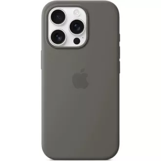 iPhone 16 Pro Max Silikonhülle mit MS - Stone Gr