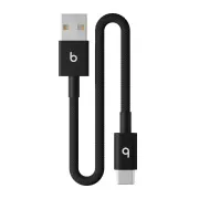 Beats USB-A / USB-C gewebtes Kabel (20cm)- Bolt Schwarz