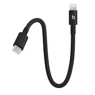 Beats USB-C/Lightning Woven Cable(20cm)-Bolt Schwarz