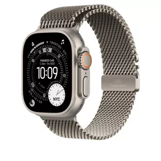 Uhr Acc/49/Natural Titanium Milanese Loop - L