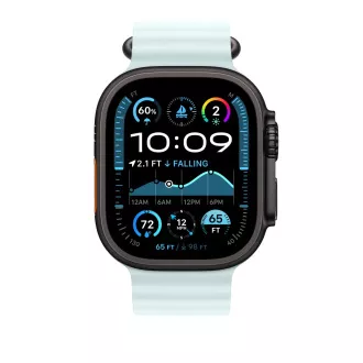Uhr Acc/49/Eisblau Ocean Band Ext-Schwarz Titan
