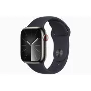 Apple Watch S9 Cell/41mm/Graphit/Sportband/Midnight/-M/L