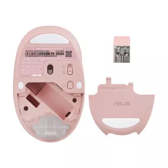 ASUS Fragrance Mouse MD101/Ergonomisch/Optisch/2 400 DPI/USB BT/Rosa