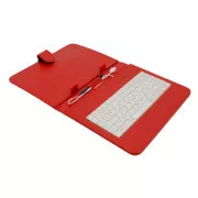 AIREN AiTab Ledertasche 2 mit USB Tastatur 8" ROT (CZ/SK/DE/UK/US... Layout)