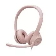 Plötzlich. Set Logitech Stereo USB Headset H390, rosa