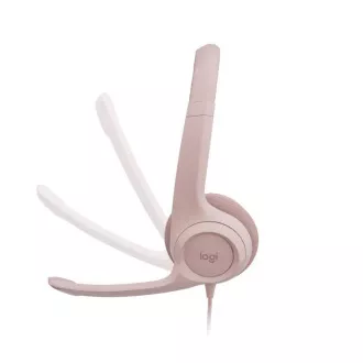Plötzlich. Set Logitech Stereo USB Headset H390, rosa