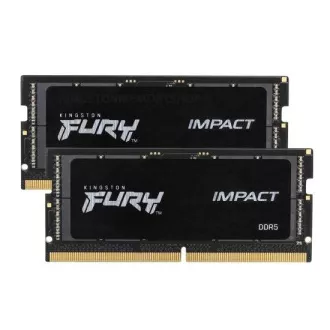 Kingston FURY Impact/SO-DIMM DDR5/32GB/6000MHz/CL38/2x16GB/Schwarz