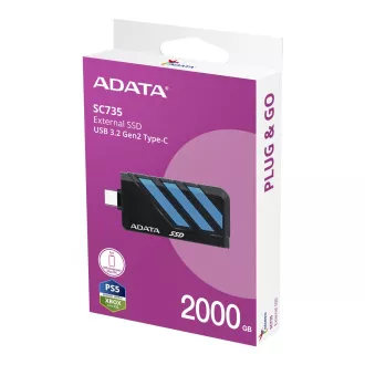 ADATA SC735/2TB/SSD/Extern/Blau/5R