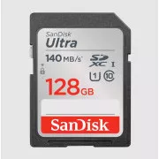SanDisk Ultra/SDXC/128GB/140MBps/UHS-I U1/Klasse 10/Schwarz