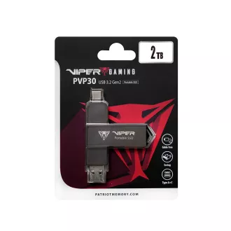 Patriot VIPER PVP30/2TB/SSD/Extern/Schwarz/3R Patriot VIPER PVP30/2TB/SSD/Extern/Schwarz/3R